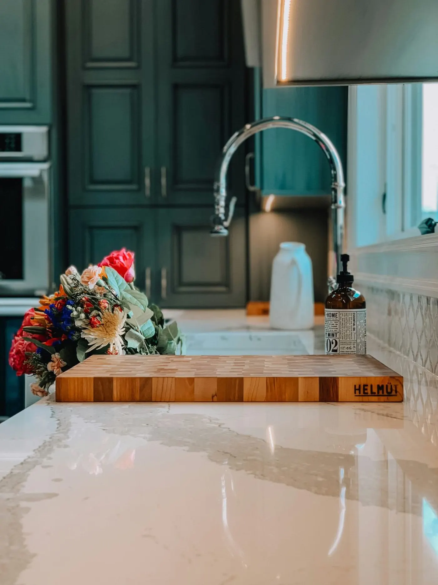 Quartzite kitchen island